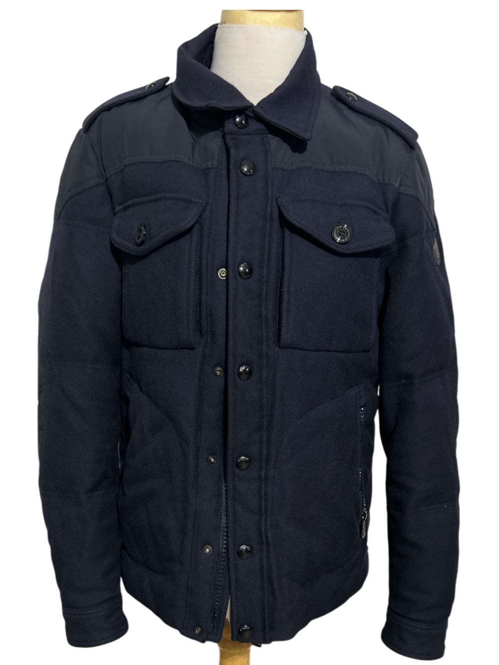 MEN'S MONCLER Republique ZIP-UP PADDED JACKET Size 3 Navy